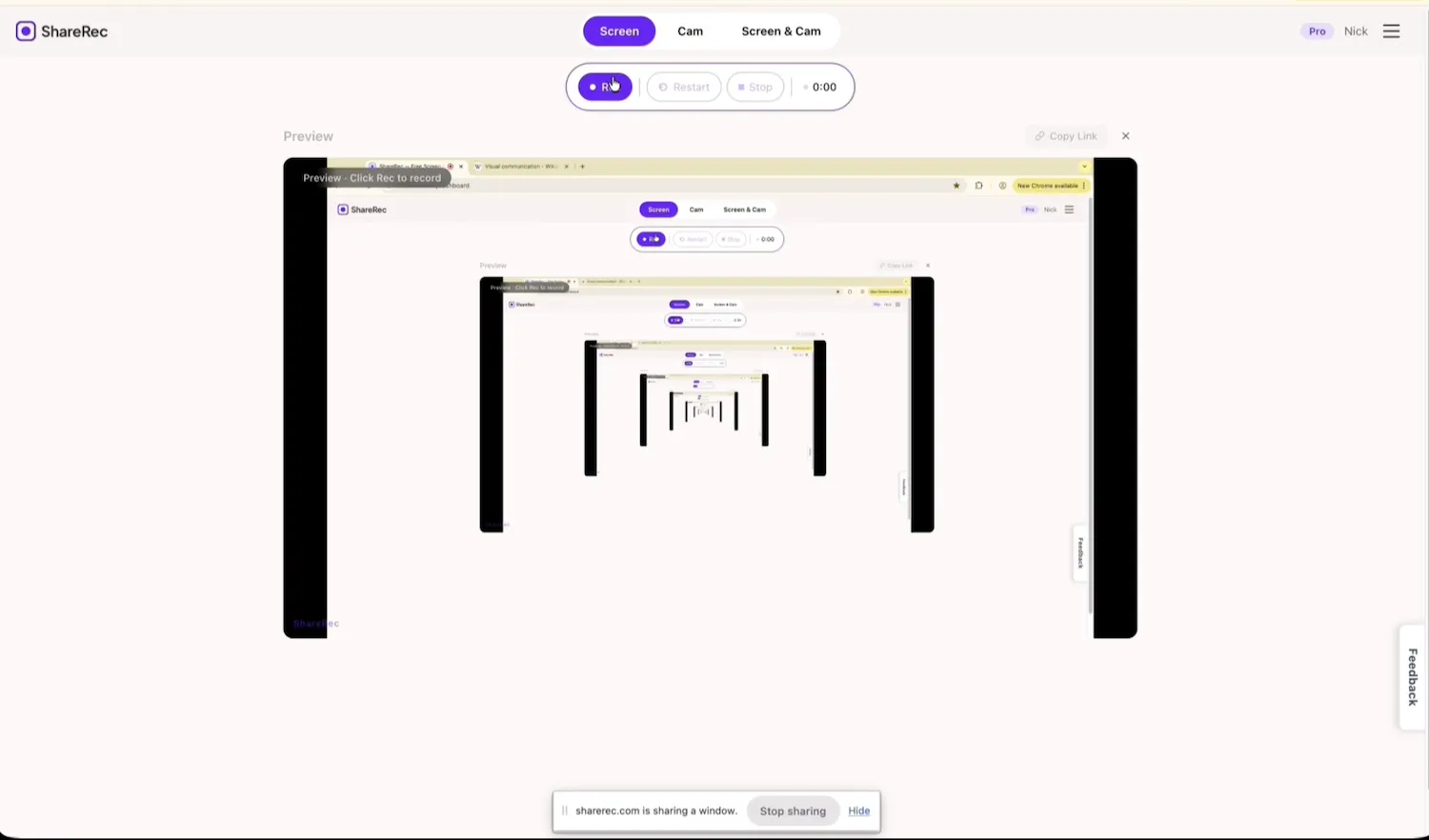 ShareRec demo — screen recording with voice