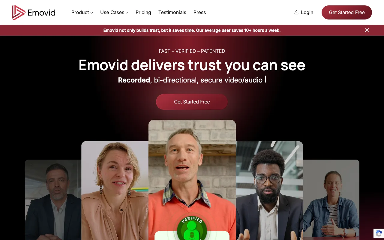 Emovid interface — screenshot of Emovid dashboard