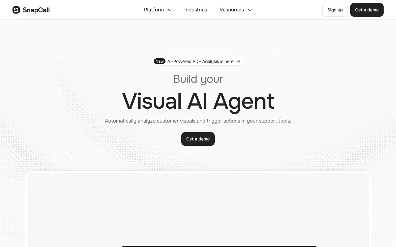 SnapCall interface — screenshot of SnapCall dashboard
