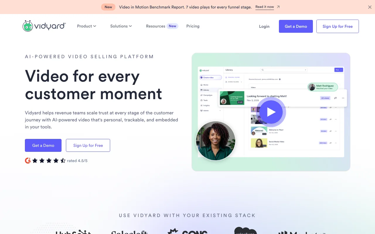 Vidyard interface — screenshot of Vidyard dashboard