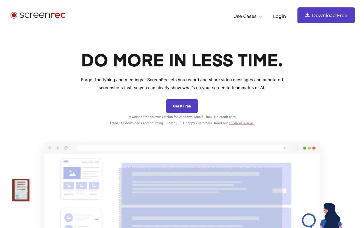 ScreenRec interface — screenshot of ScreenRec dashboard