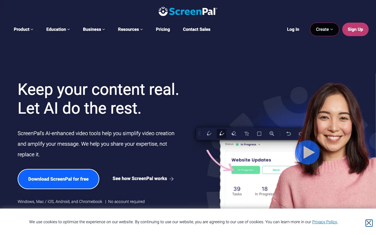 ScreenPal interface — screenshot of ScreenPal dashboard